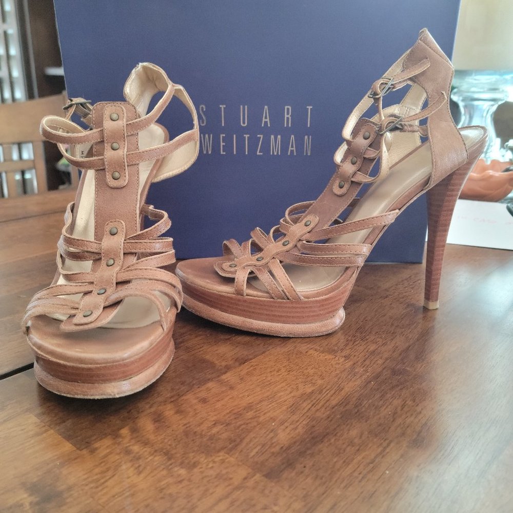 Stuart Weitzman Toffee Vecchio Sandal